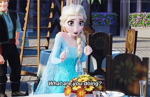 What Are You Doing Elsa Frozen GIF