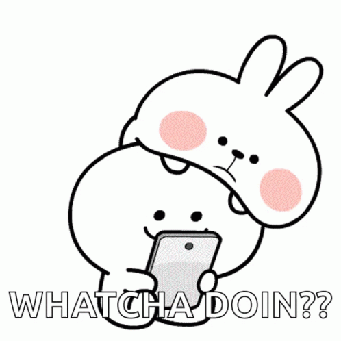 What Are You Doing Curious Bunny GIF