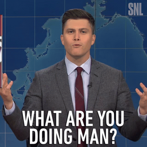 What Are You Doing Colin Jost Snl GIF