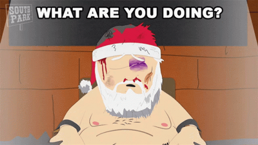 What Are You Doing Beaten Up Santa GIF