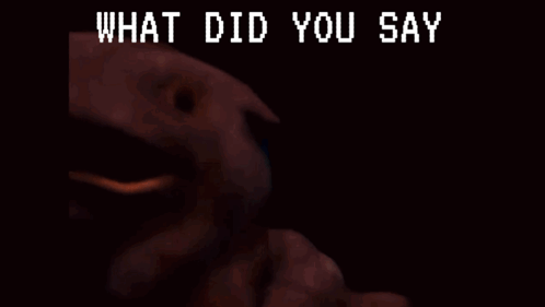 What Did You Say Is Written On A Black Background GIF