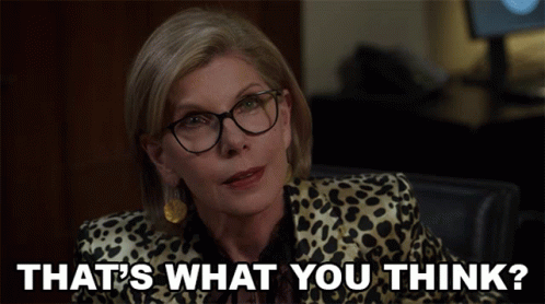 What Do You Think Christine Baranski GIF