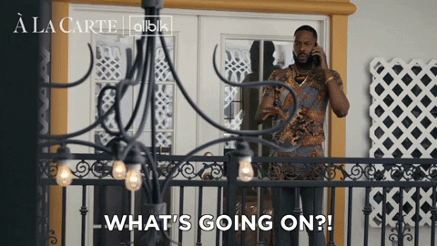 What Is Going On Baffled Black Man GIF