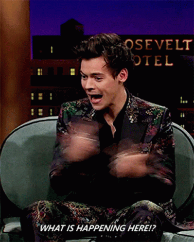What Is Happening Harry Styles GIF