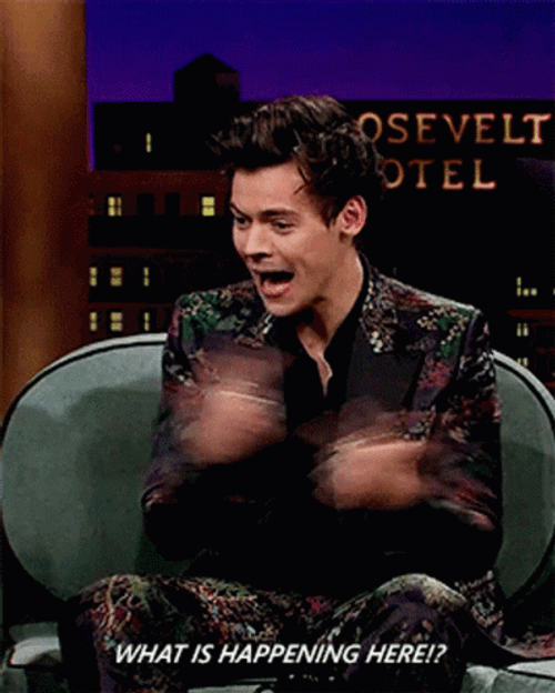 What Is Happening Harry Styles GIF