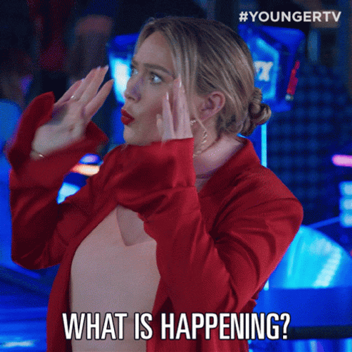 What Is Happening Hilary Duff GIF