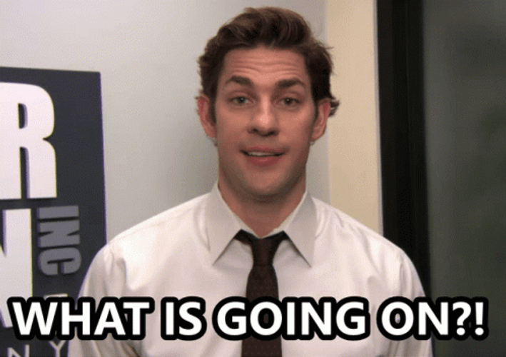 What Is Happening John Krasinski The Office GIF