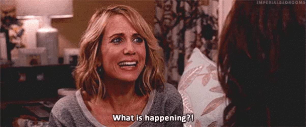 What Is Happening Kristen Wiig GIF