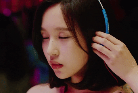 What Is Love Mina Headphones GIF