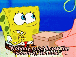 What's In The Box Spongebob Snooping GIF