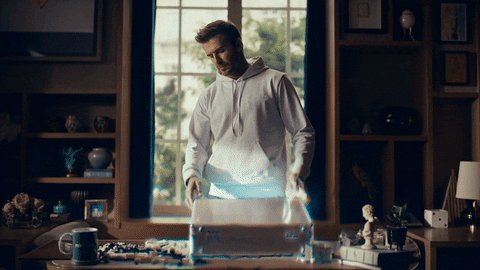 What's In The Box David Beckham Cellphone Commercial GIF