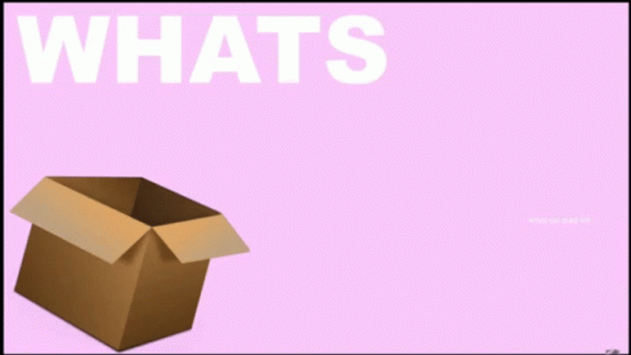 What's In The Box Peeking Head Animation GIF