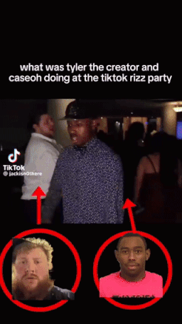 What Was Tyler The Creator And Caseoh Doing At The Tiktok Rizz Party GIF