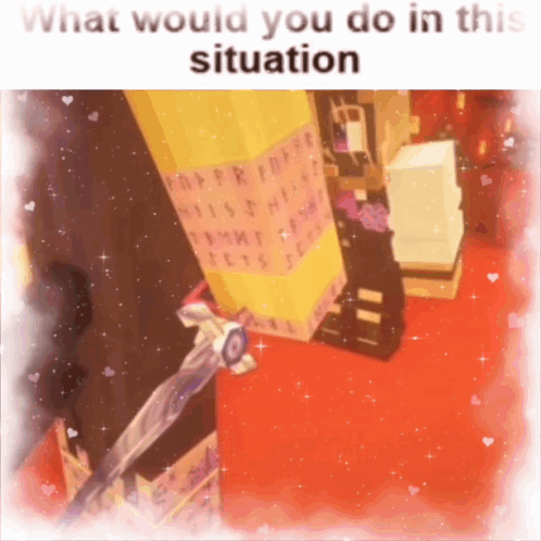 What Would You Do In This Situation Is Written On A Picture Of A Sword GIF