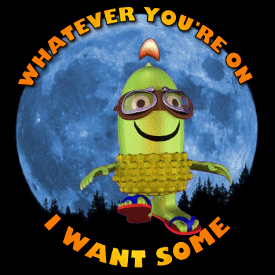 Whatever You 'Re On I Want Some Is Written In Orange GIF