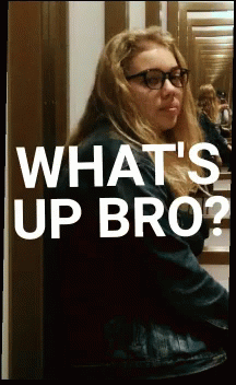 Whats Up Brother Nerdy Lady Zoom In GIF