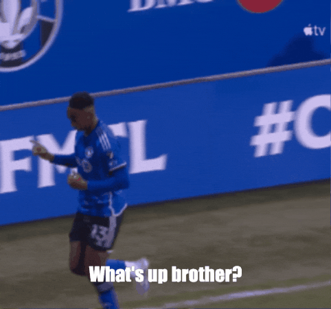 Whats Up Brother Soccer Player Hand Signal GIF