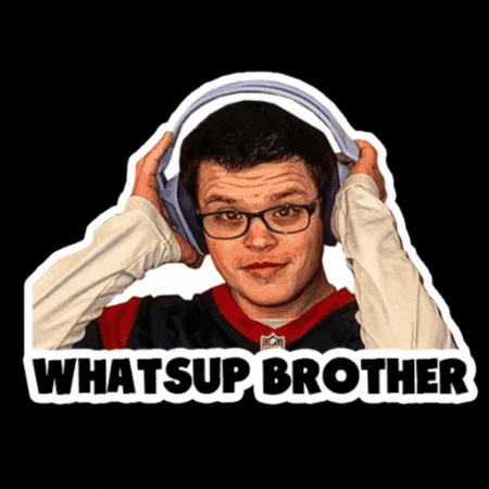 Whats Up Brother Vibrating Gamer Sticker Image GIF