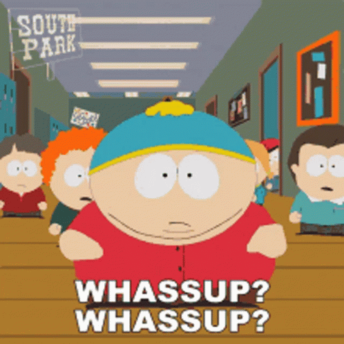 Eric Cartman Dancing Whats Up GIF