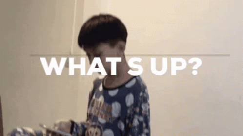 Kid Whats Up Greet While Using Cellphone GIF