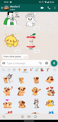 WhatsApp Conversation With Moshe E