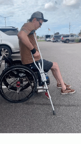 Walking Out Of Wheelchair Fail GIF