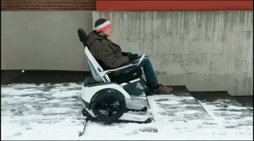 Fast Wheelchair Down Stair GIF