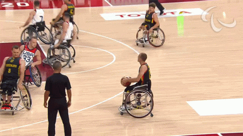 Wheelchair Basketball Paralympic GIF