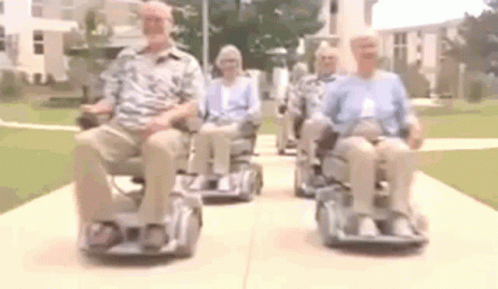 Old People Wheelchair GIF