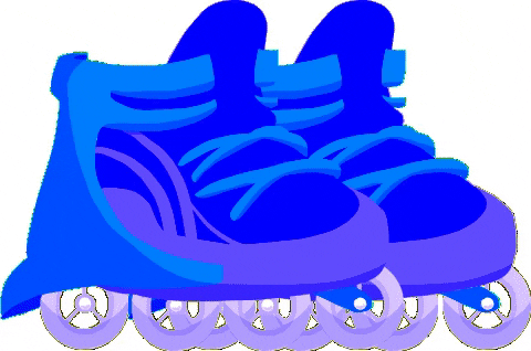 Wheeled Cartoon Shoes GIF