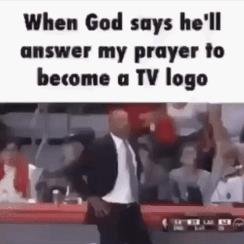 When God Says He 'Ll Answer My Prayer To Become A Tv Logo A Man In A Suit And Tie Is Dancing GIF