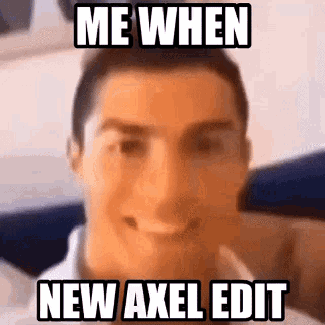 When New Axel Edit Ronaldo Drinking GIF