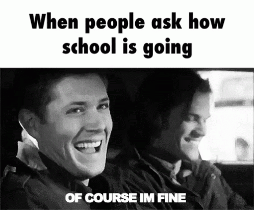 When People Ask How School Is Going