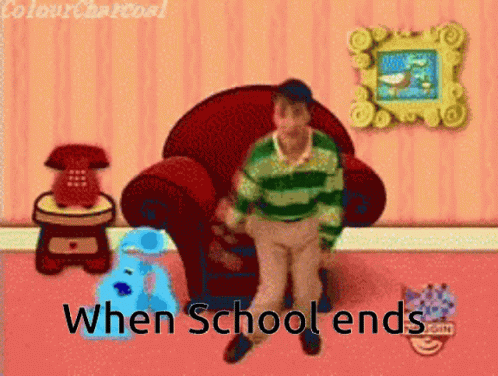 When School Ends Cartoon