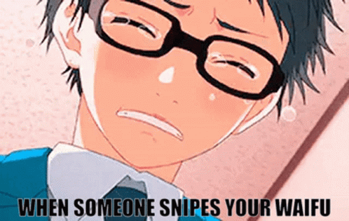 When Someone Snipes Your Waifu GIF