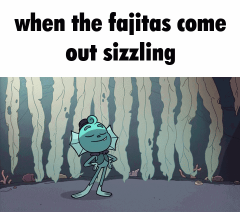 When the Fajitas Come Out Sizzling Cartoon