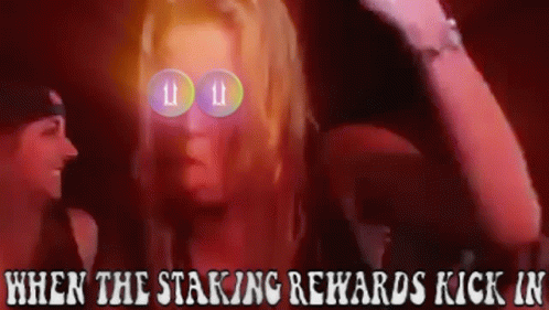 When the Staking Rewards Kick In Poster With Woman