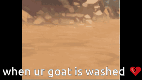 When Ur Goat Is Washed Brown Background