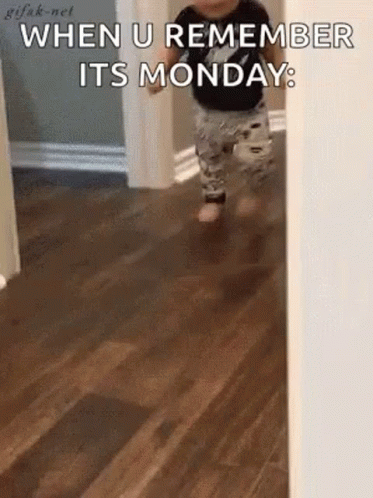 When You Remember Its Manic Monday Scared Baby GIF