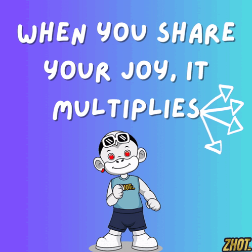 When You Share Your Joy It Multiplies Purple Background