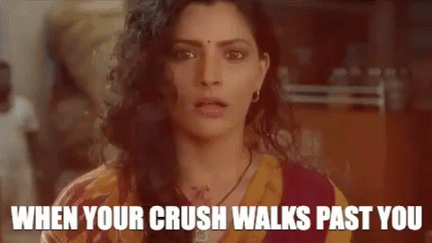 When Your Crush Walks Past You GIF