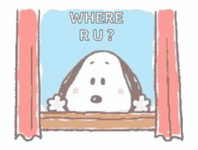 Where Are You Cute Snoopy Dog GIF