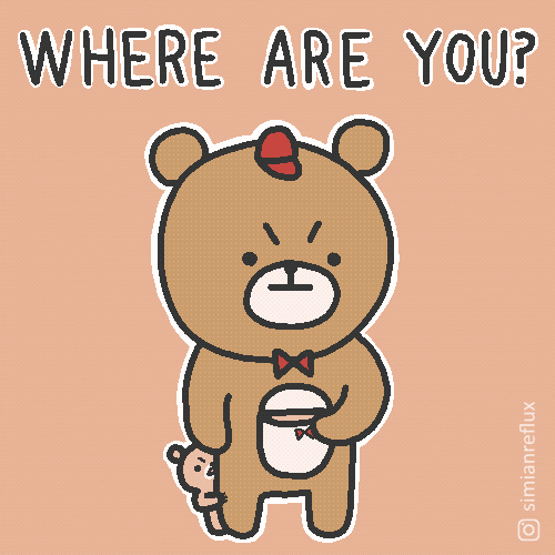 Where Are You Mad Bear Sticker GIF