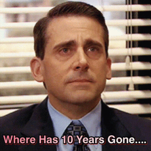 Where Has 10 Years Gone Work Anniversary Meme GIF