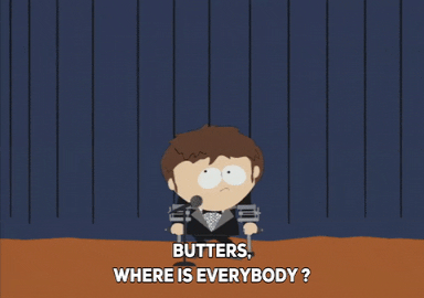 Where Is Everyone Butters Man On Stage GIF