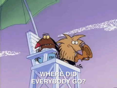 Where Is Everyone Cartoon Rat On Lifeguard Duty GIF