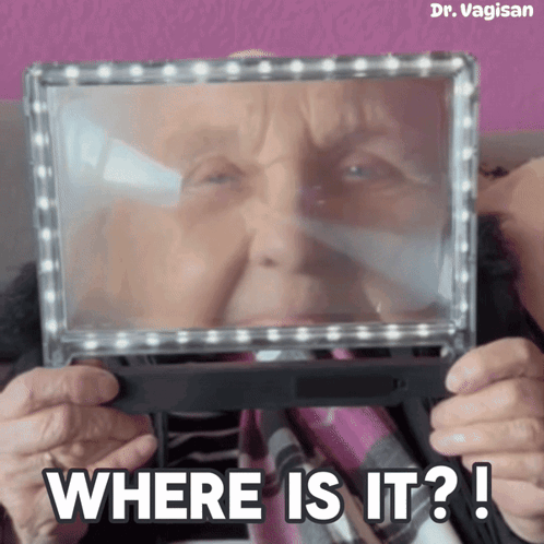 Where Is It Old Woman Mirror GIF