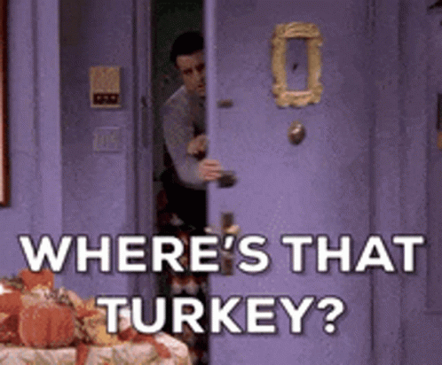 Where's That Turkey Happy Turkey Day GIF