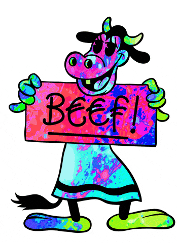 Where's The Beef Rainbow Shine GIF