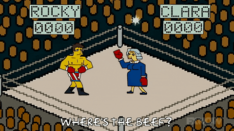 Where's The Beef The Simpsons Boxing Match GIF